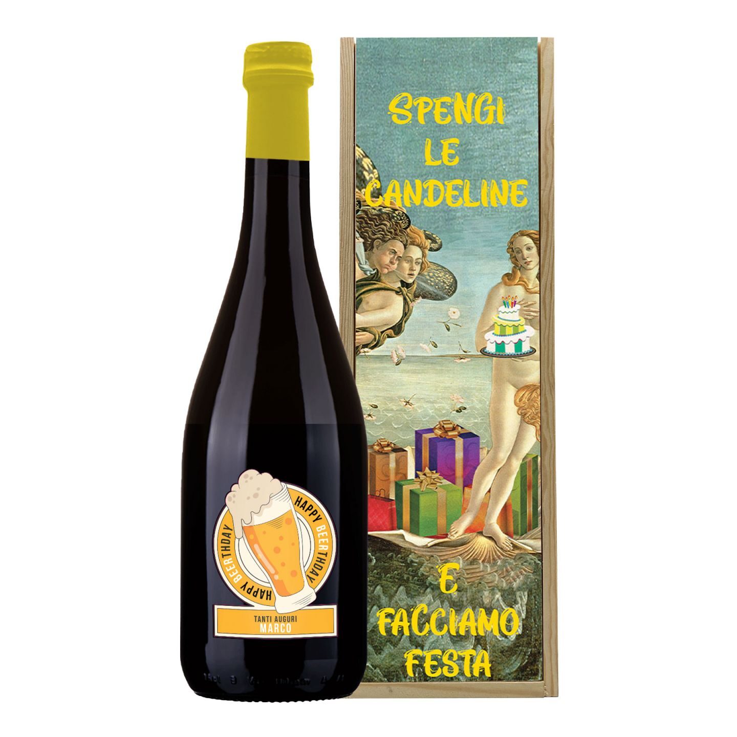 Birra Golden Ale- Bottiglia personalizzata idea regalo compleanno - 1