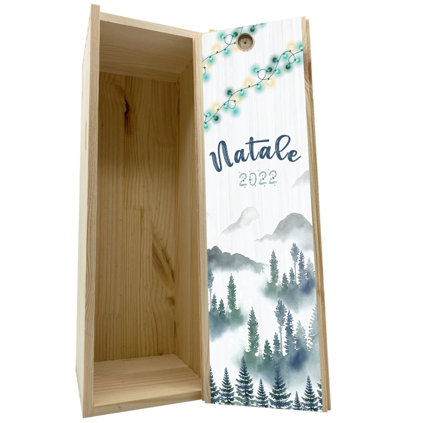 Scatola in legno 1 bottiglia 0,75 L - Natale 2022 - 1