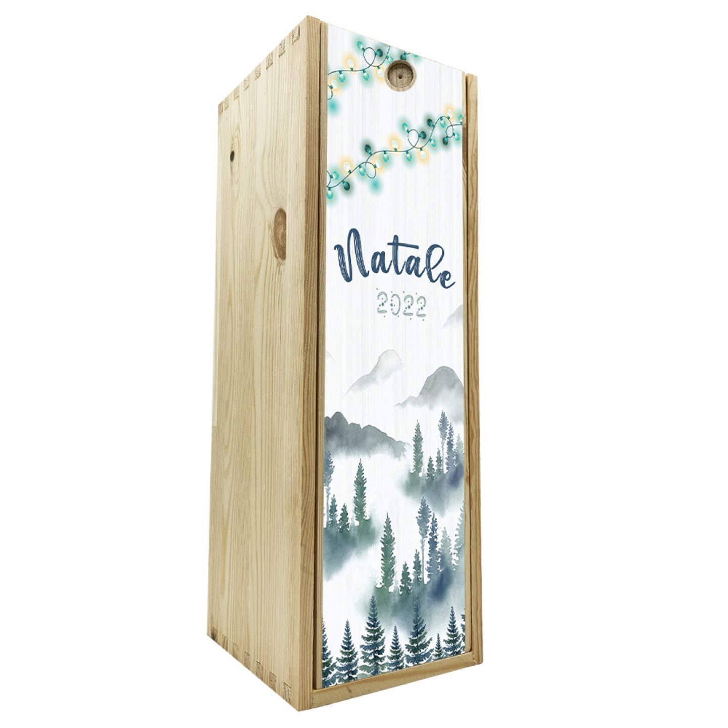 Scatola in legno 1 bottiglia 0,75 L - Natale 2022 - 2