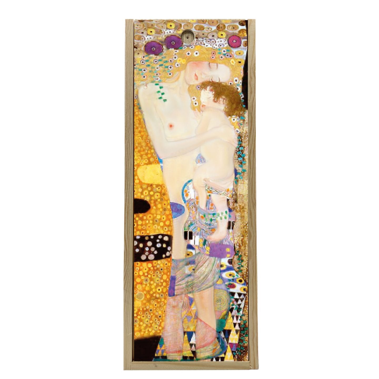 Scatola in legno 1 bottiglia 0,75 L - Festa della Mamma - Klimt - 2