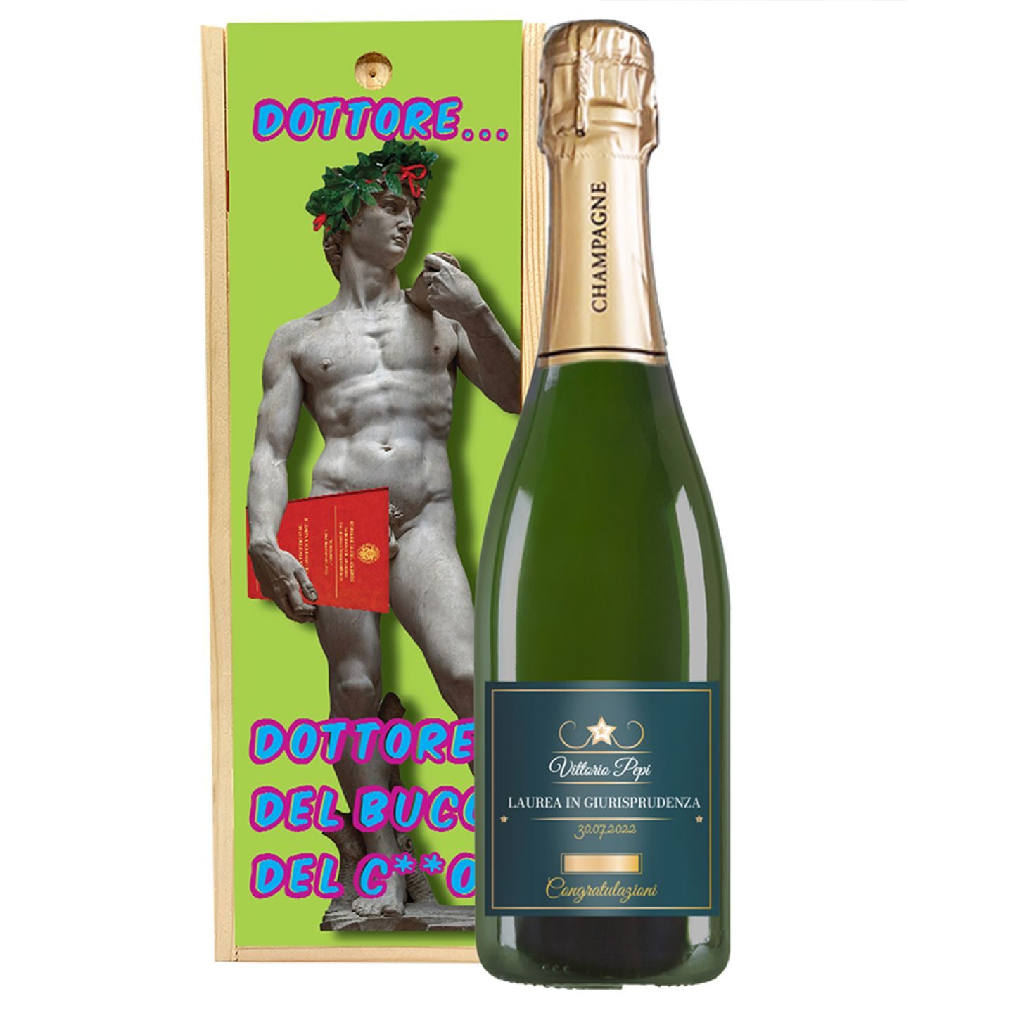 Personalized Champagne - Personalized bottle and gift box for Graduation - Image 2