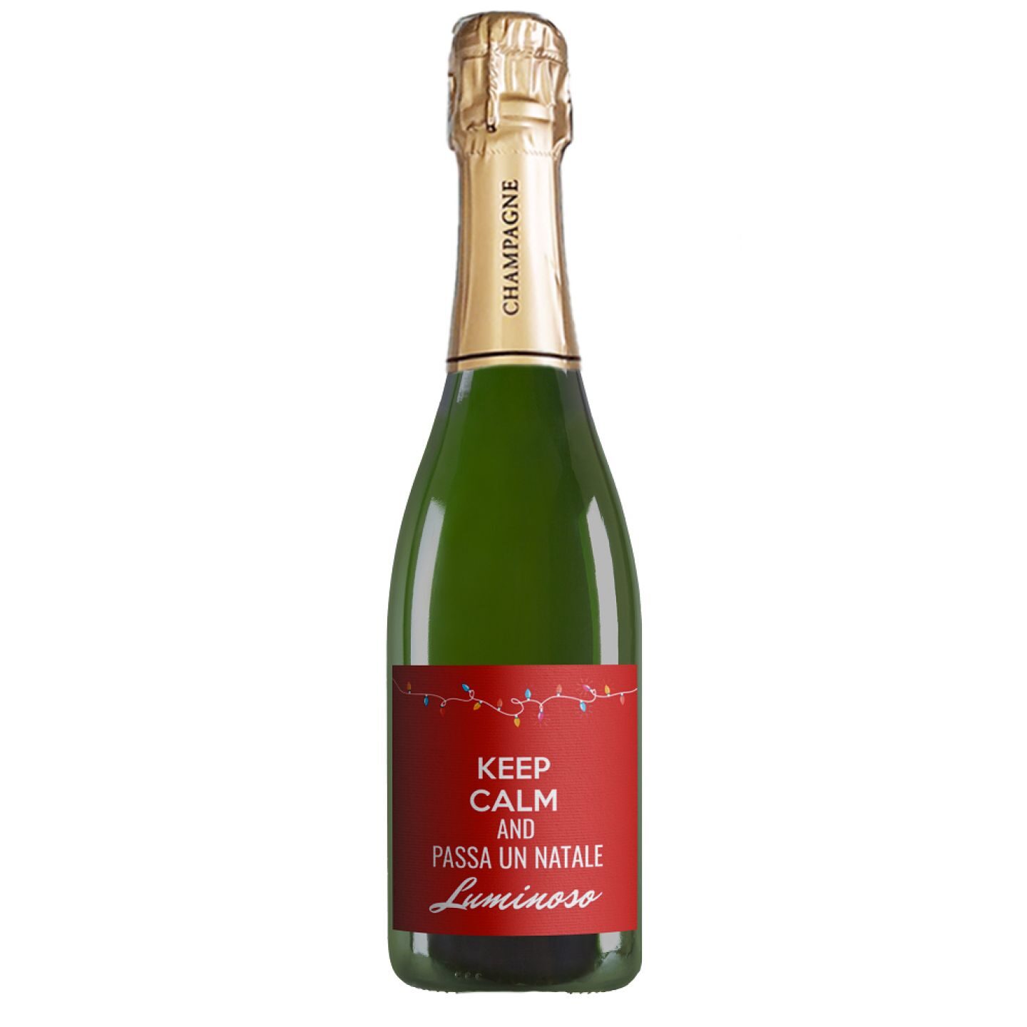 Champagne Brut - Bottiglia personalizzata per auguri di Natale - 1
