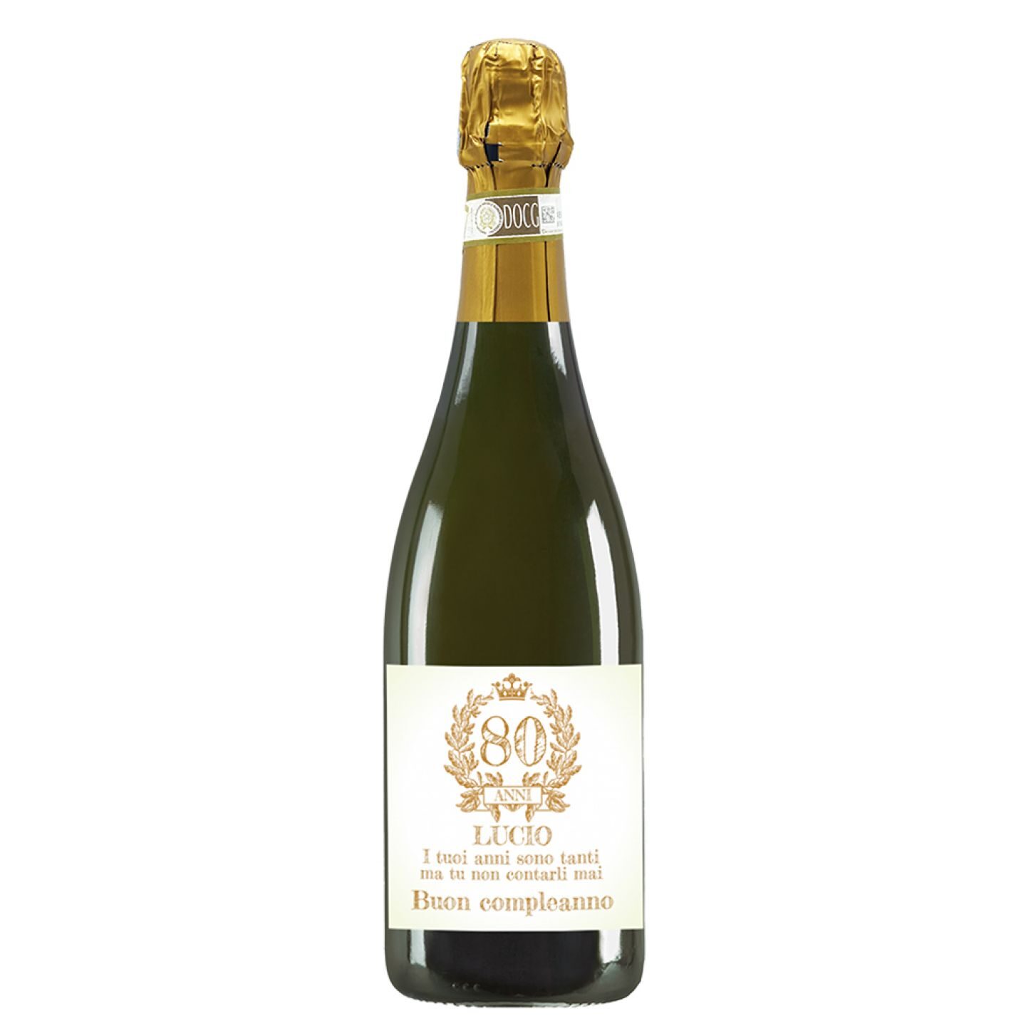 Sweet sparkling wine- Personalized bottle and box for 80 birthday present - Image 4