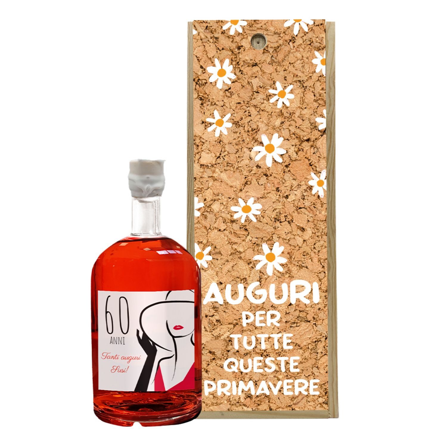 Personalized Red Dry Gin with gift box - 60th birthday gift idea - Image 2