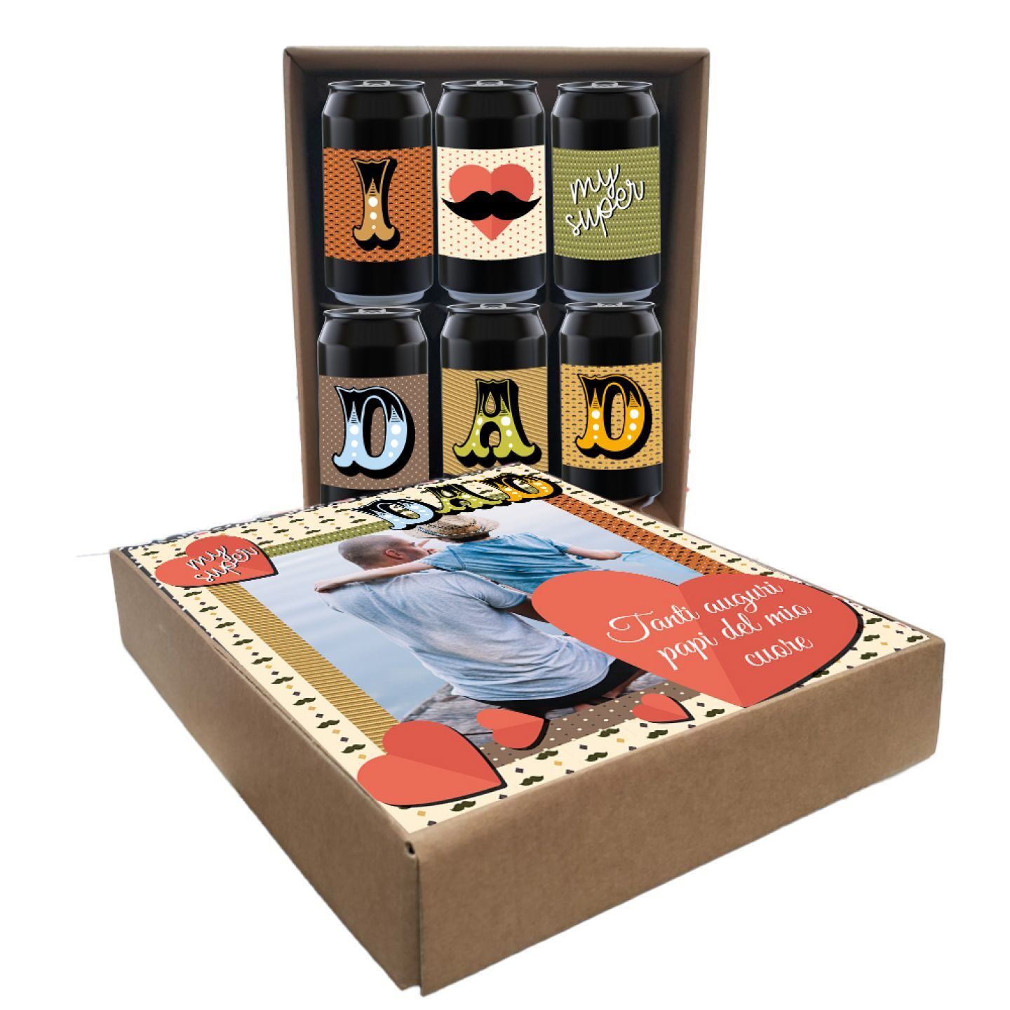 PILSNER - 6 lattine 0.33L. con scatola personalizzata per FESTA DEL PAPA' - LOVE DAD - 2