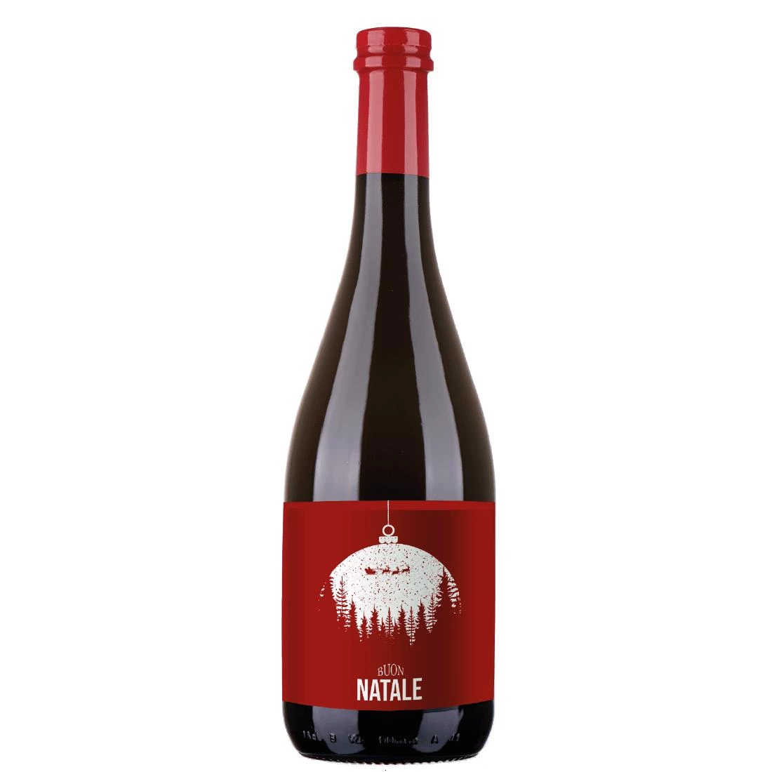 Bottiglia con etichetta personalizzata Buon Natale