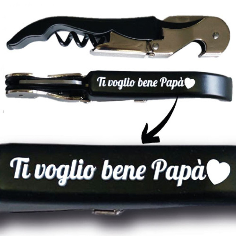 Cavatappi personalizzato ti voglio bene papà